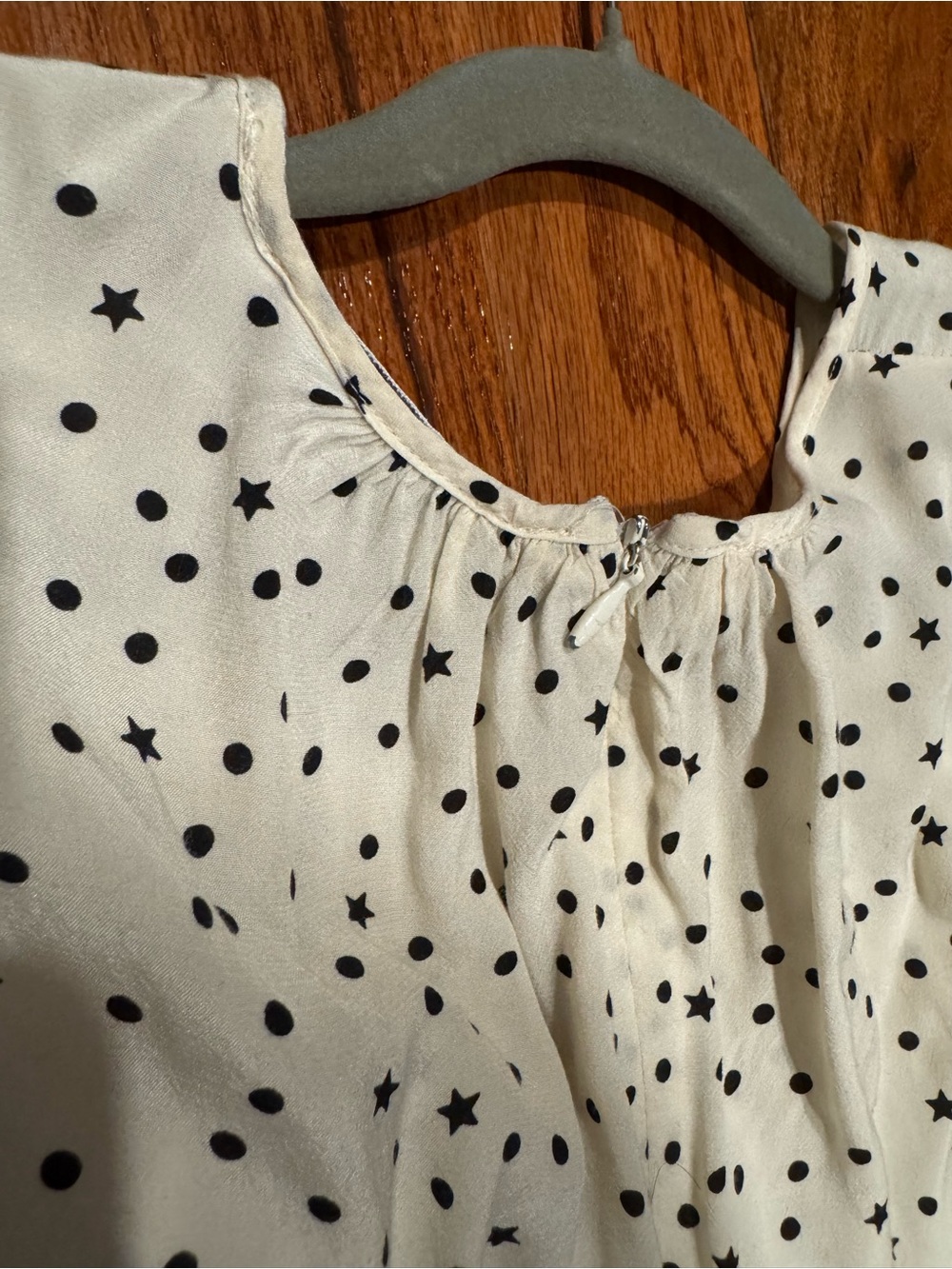 Essential Antwerp Zeyboard Black & Ivory Stars Polka Dot Long Sleeve Blouse - Picture 6 of 6